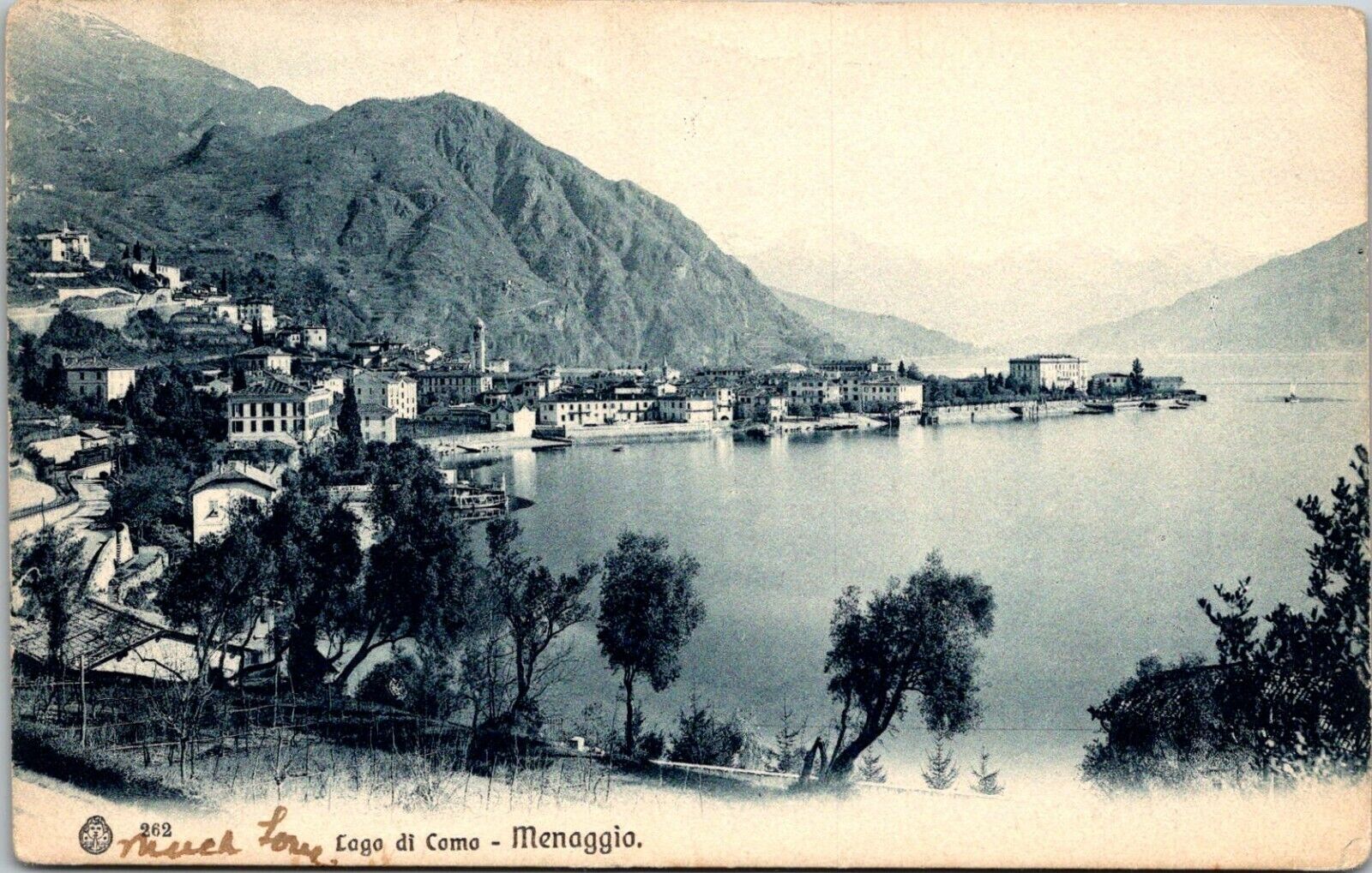 Italy Menaggio - Lago di Como - DB Posted 1912 Antique Postcard