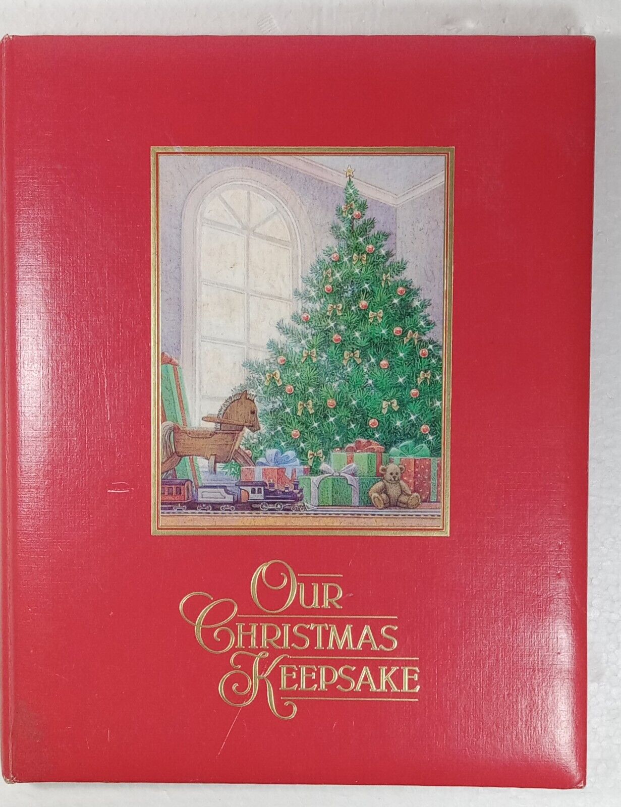 Vintage 1987 Hallmark Red Album Our Christmas Keepsake Not Written In