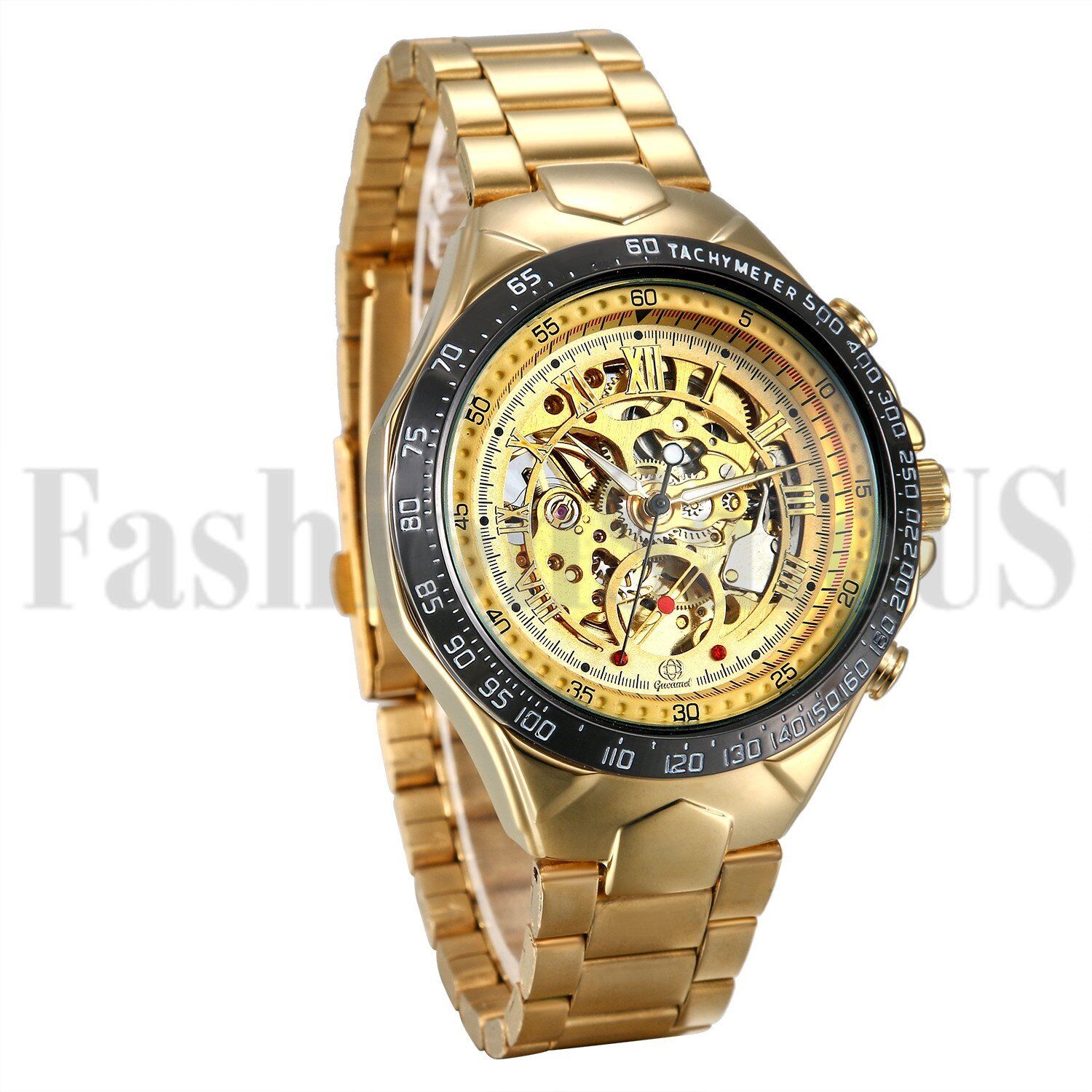 Mechanical Stainless Steel Band Luxury Mens Analog Fashion Sport Wrist Watch USA