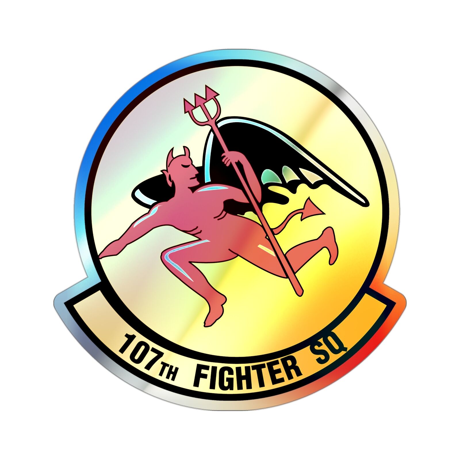 107th Fighter Squadron (U.S. Air Force) Holographic STICKER Die-Cut Vinyl Decal