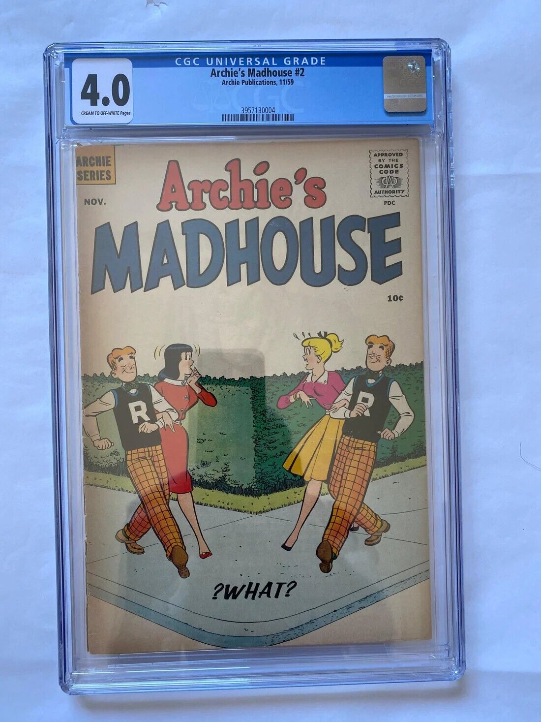 Archie's Madhouse #2 CGC 4.0, 1959 Graded Comic.