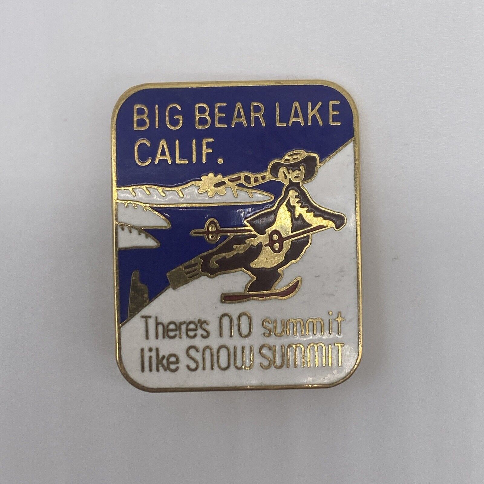 Big Bear Lake California Theres No Summit Like Snow Summit Enamel Lapel Pin
