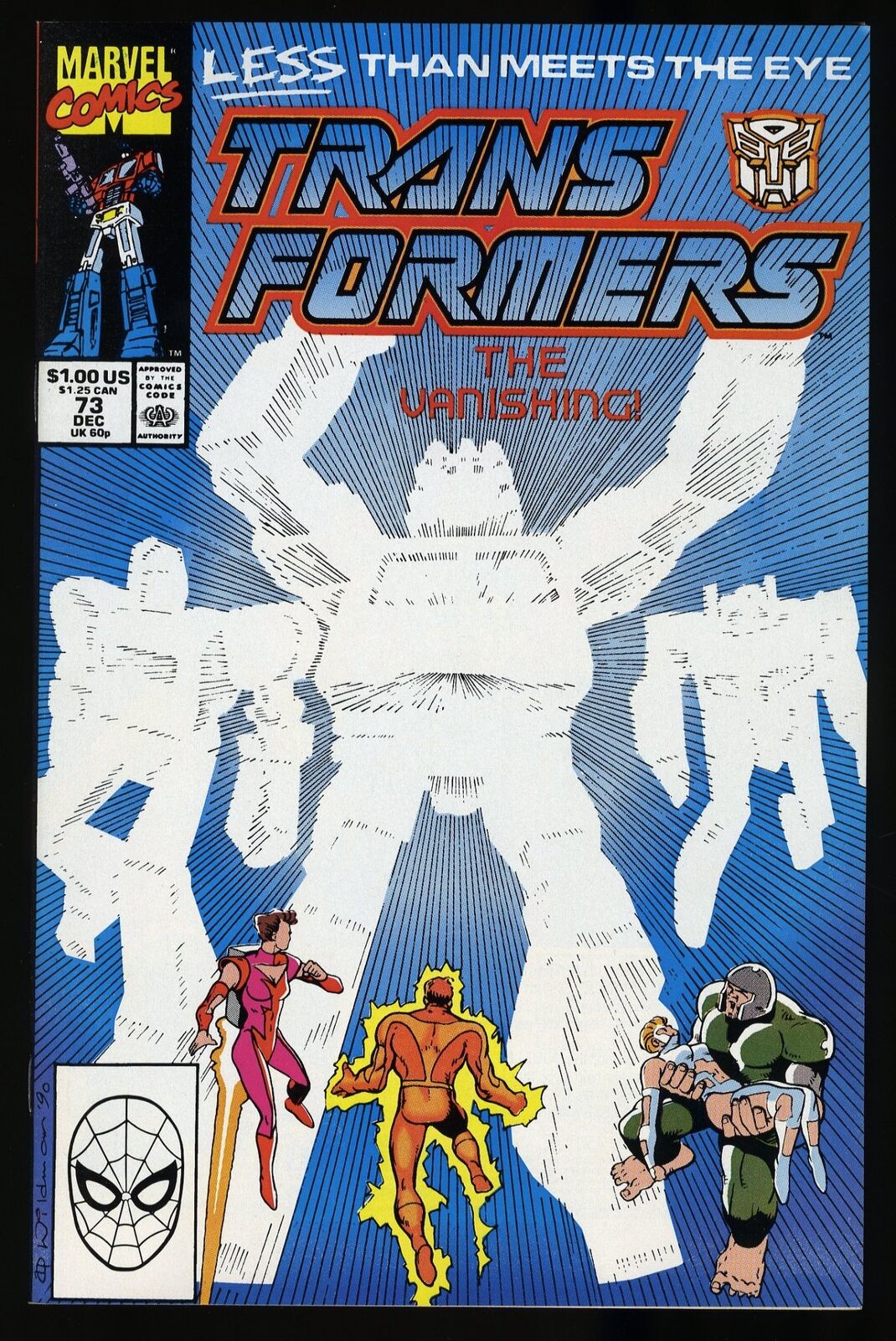 Transformers #73 NM 9.4 High Number Scarce Low Print Marvel 1990