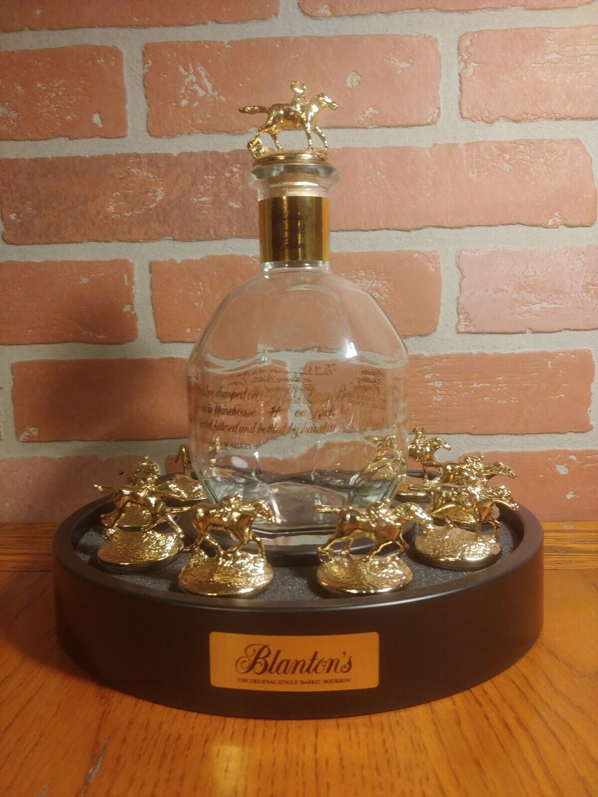 Blanton\'s Bourbon Glorifier w/Gold Stopper Set & Empty Gold Bottle~Buffalo Trace