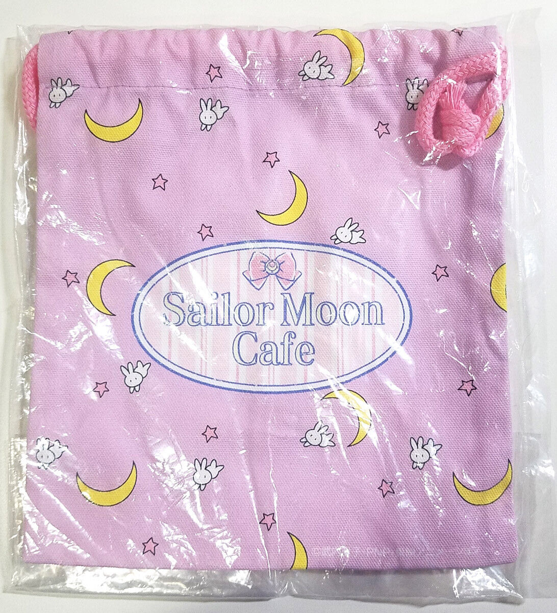 Sailor Moon Q-Pot Cafe 2017 - Mini Drawstring Bag - Purple Bunny Pattern CUTE