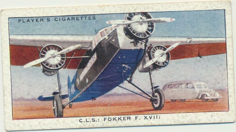 1936 John Playeer International Air Liners #11 Fokker