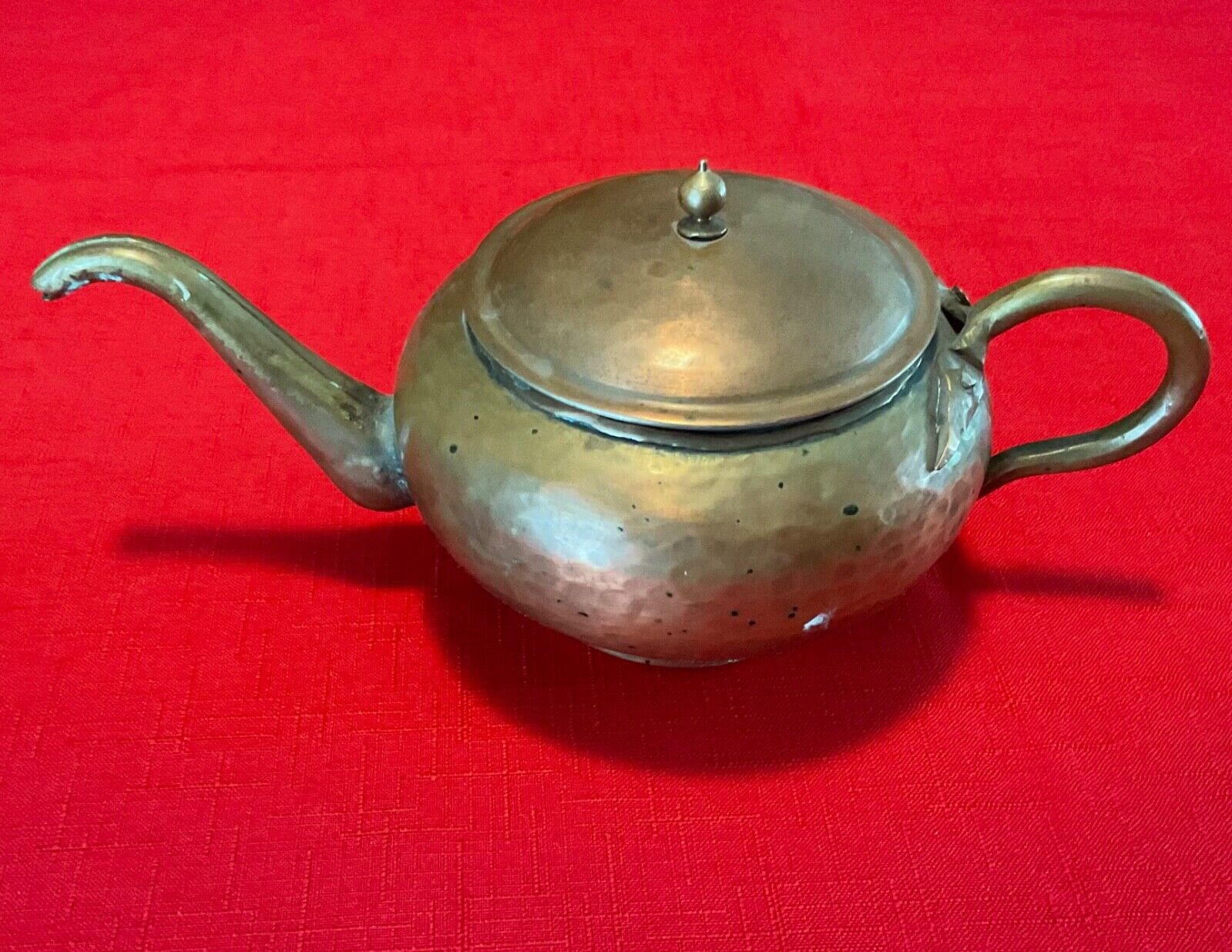 Antique Arts Crafts Hammered Copper Tea Pot