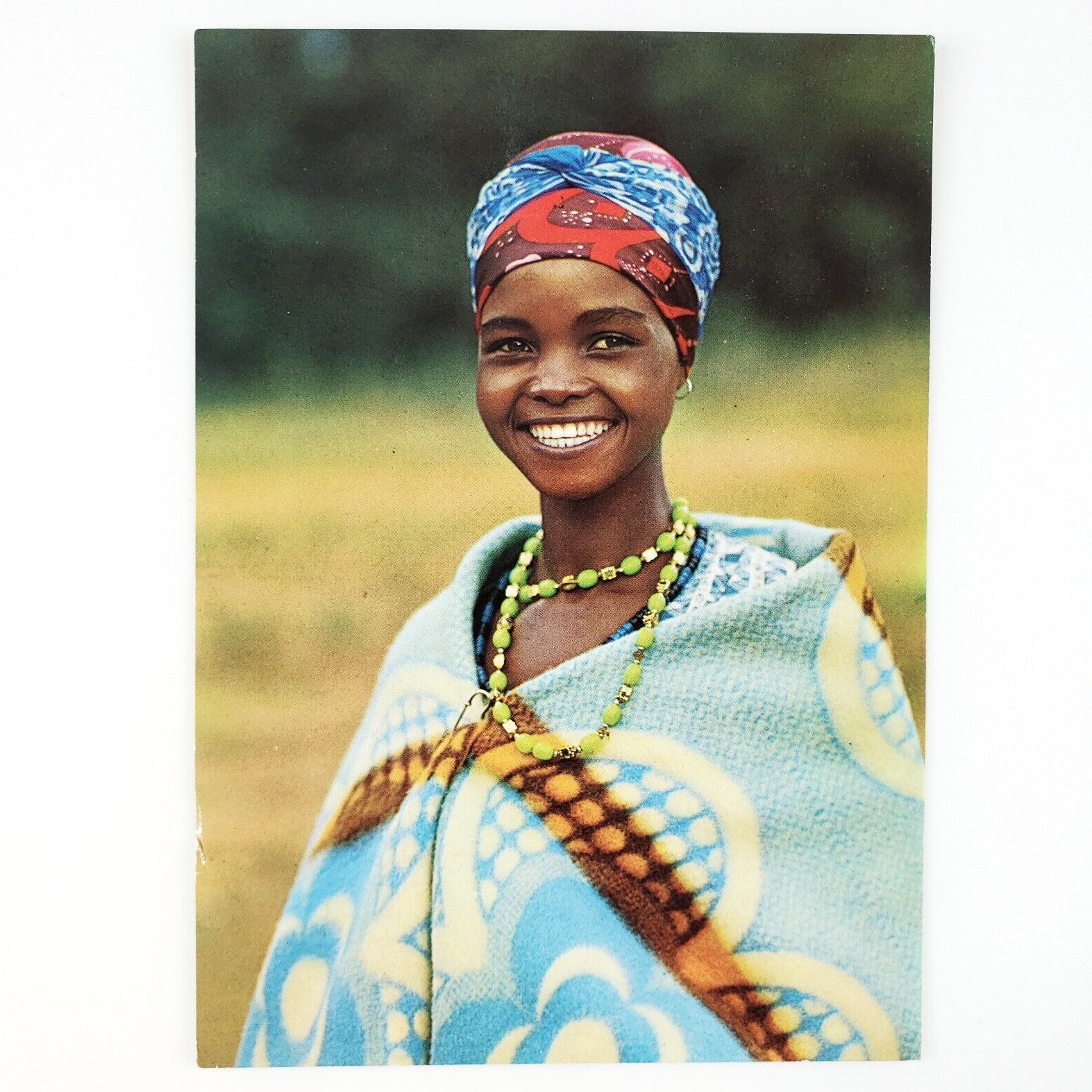 Sotho Woman Wearing Blanket Postcard 4x6 South Africa Basuto Basotho Girl B1908