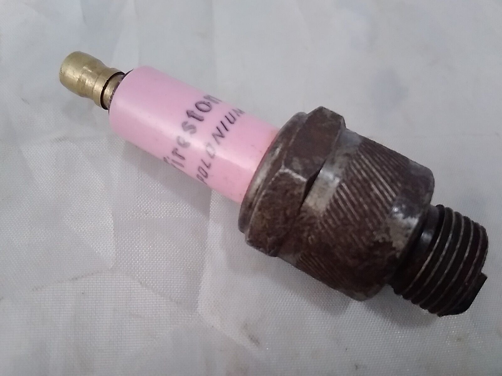 Vintage Firestone Pink Polonium Spark Plug F-80-F