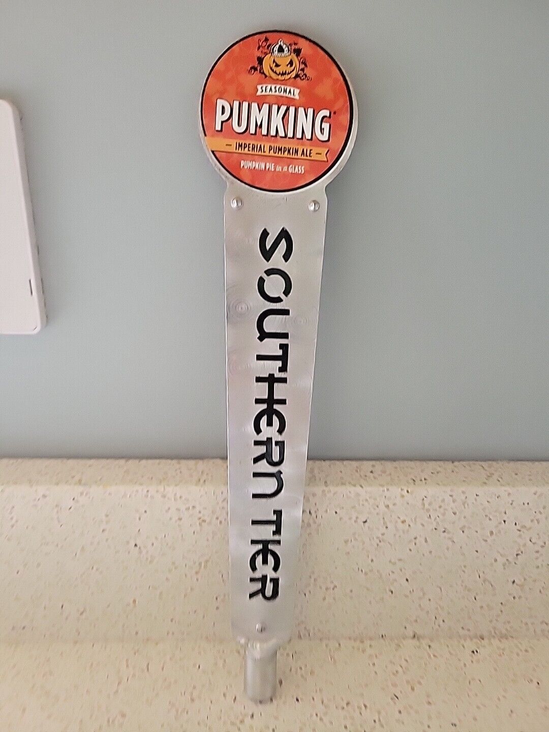 Rare Southern Tier Brewing Co. Imperial Pumking Ale 14 In Metal tap handle