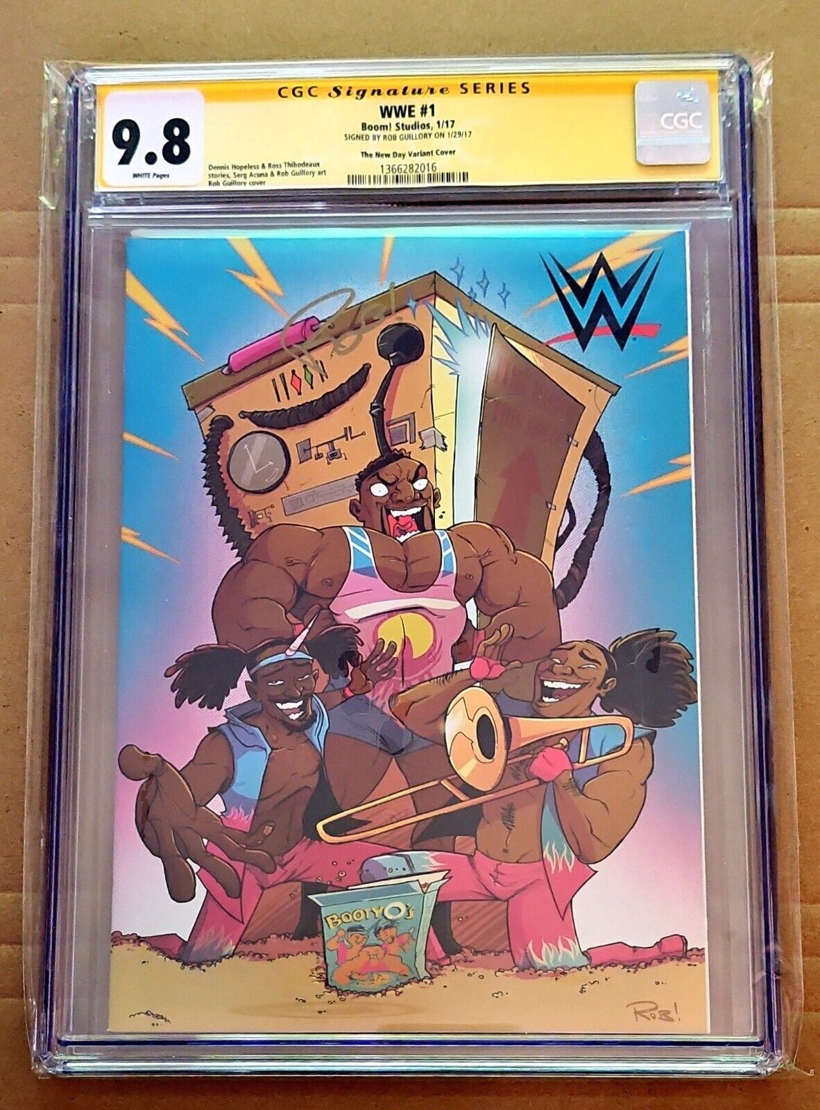 WWE #1 - CGC SS 9.8 - Incentive Rob Guillory AUTO - New Day Virgin Variant Cover