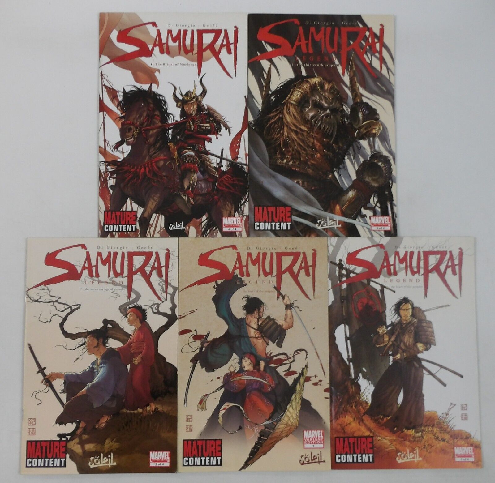 Samurai: Legend #1-4 FN/VF complete series + variant - Marvel Soleil set 2 3