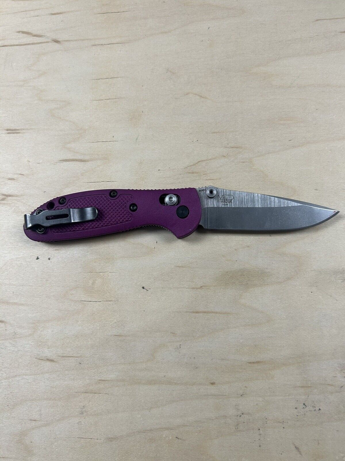 Benchmade Mini Griptilian 556 - Purple Rit Dyed - Satin S30V