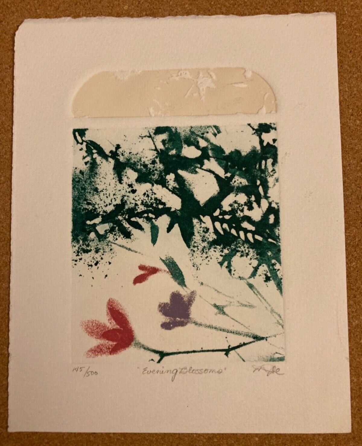 Signed and Numbered Limited Edition Woodblock Print Evening Blossoms 