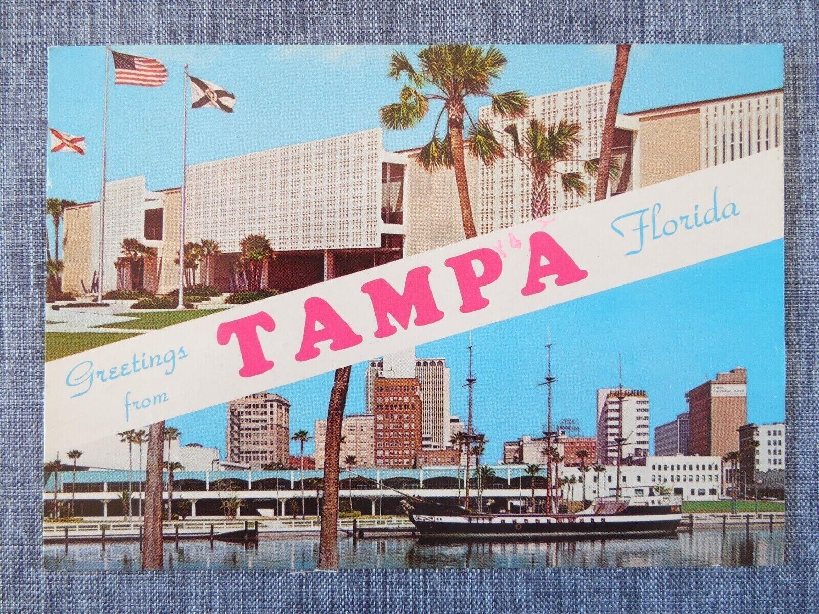 Greetings From Tampa Vintage Postcard posted 1983 University of South Florida