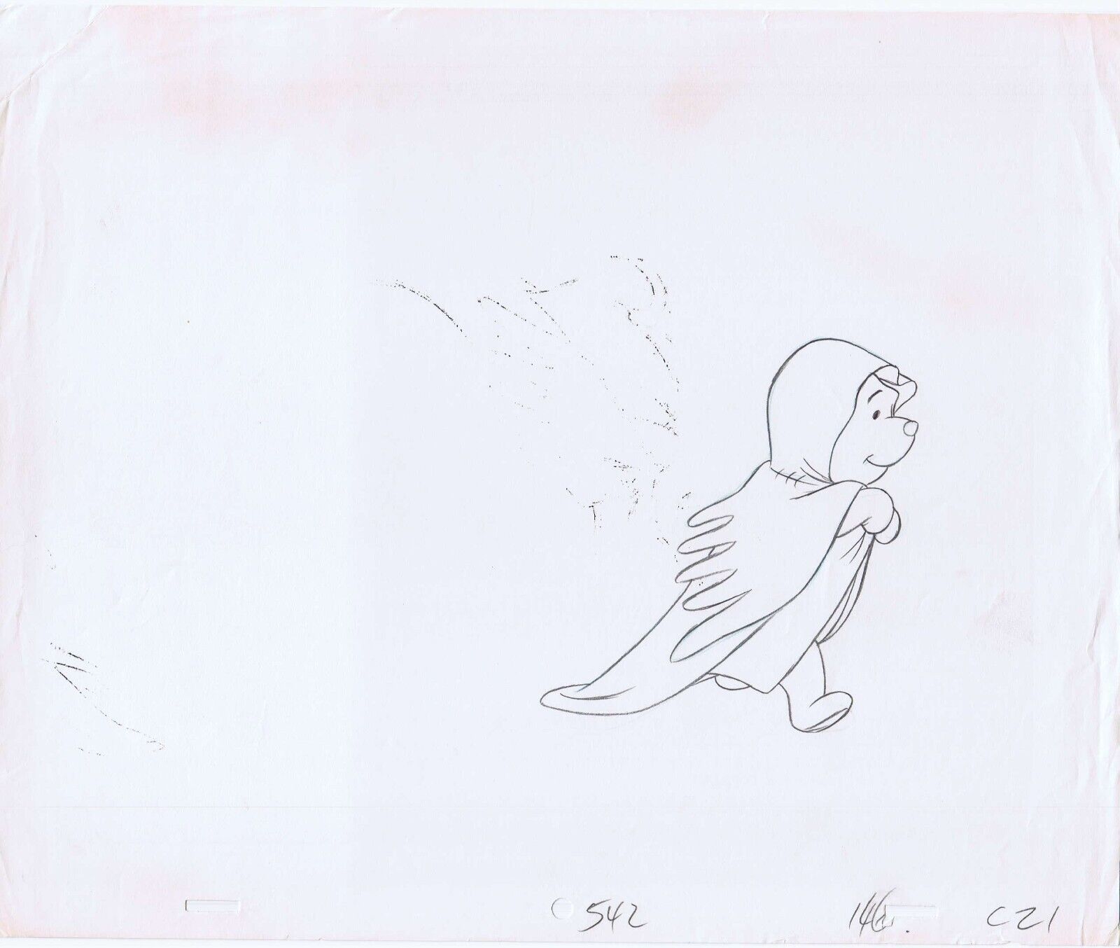 Winnie the Pooh Original Art w/COA Animation Production Pencils 542 146 C21