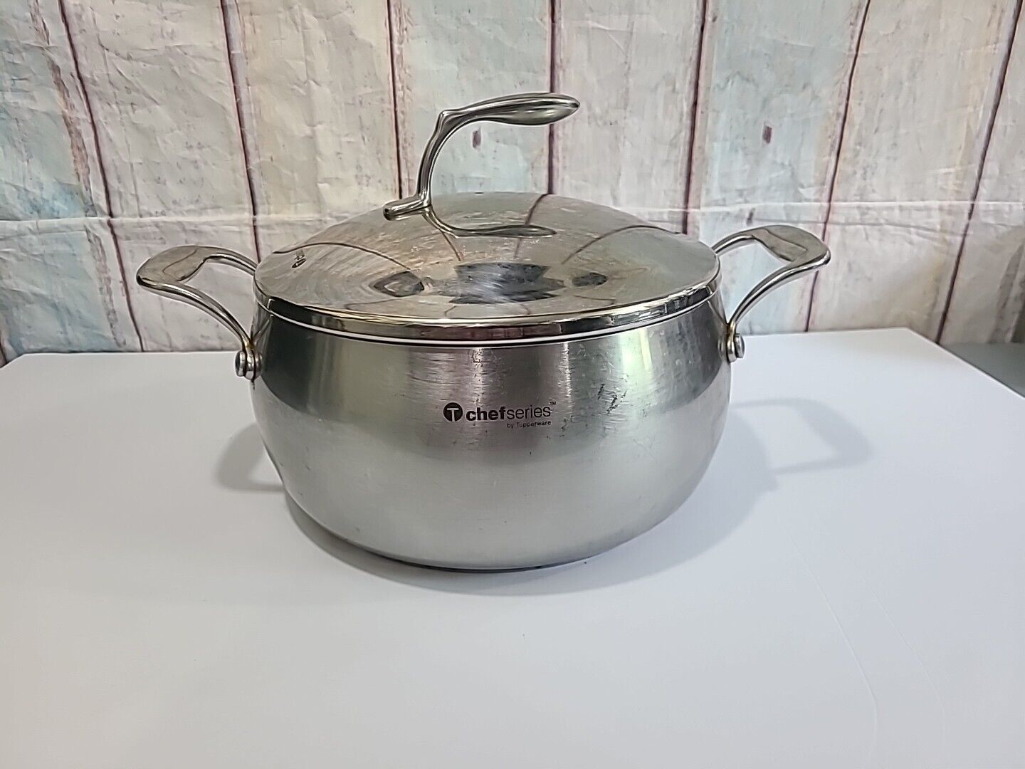 Tupperware chef series 6qt Stock Pot Dutch Oven Stainless Steel  Tupperware rare