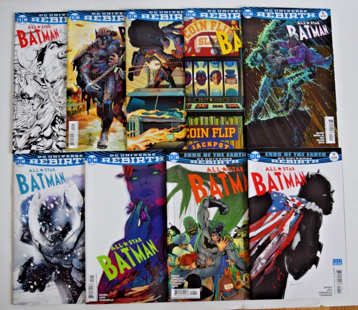 ALL STAR BATMAN (2016) 9 ISSUE COMIC RUN #1-9 DC COMICS