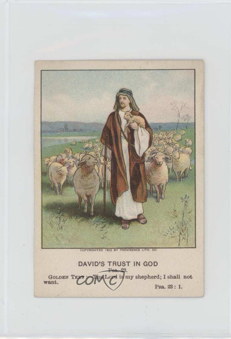 1878-1930 Little Pilgrim Lesson Pictures David\'s Trust in God #15-4-7 a8x