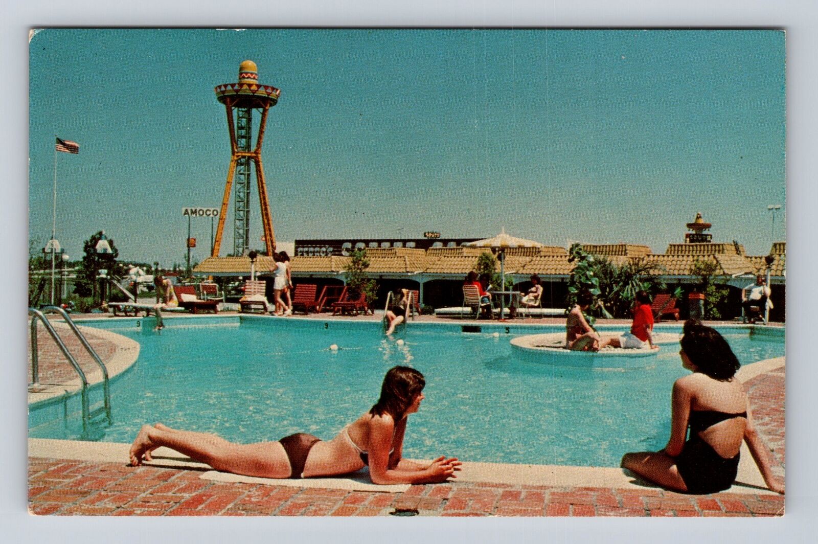 Dillon SC-South Carolina, South Of The Border Pedro's Pool, Vintage Postcard