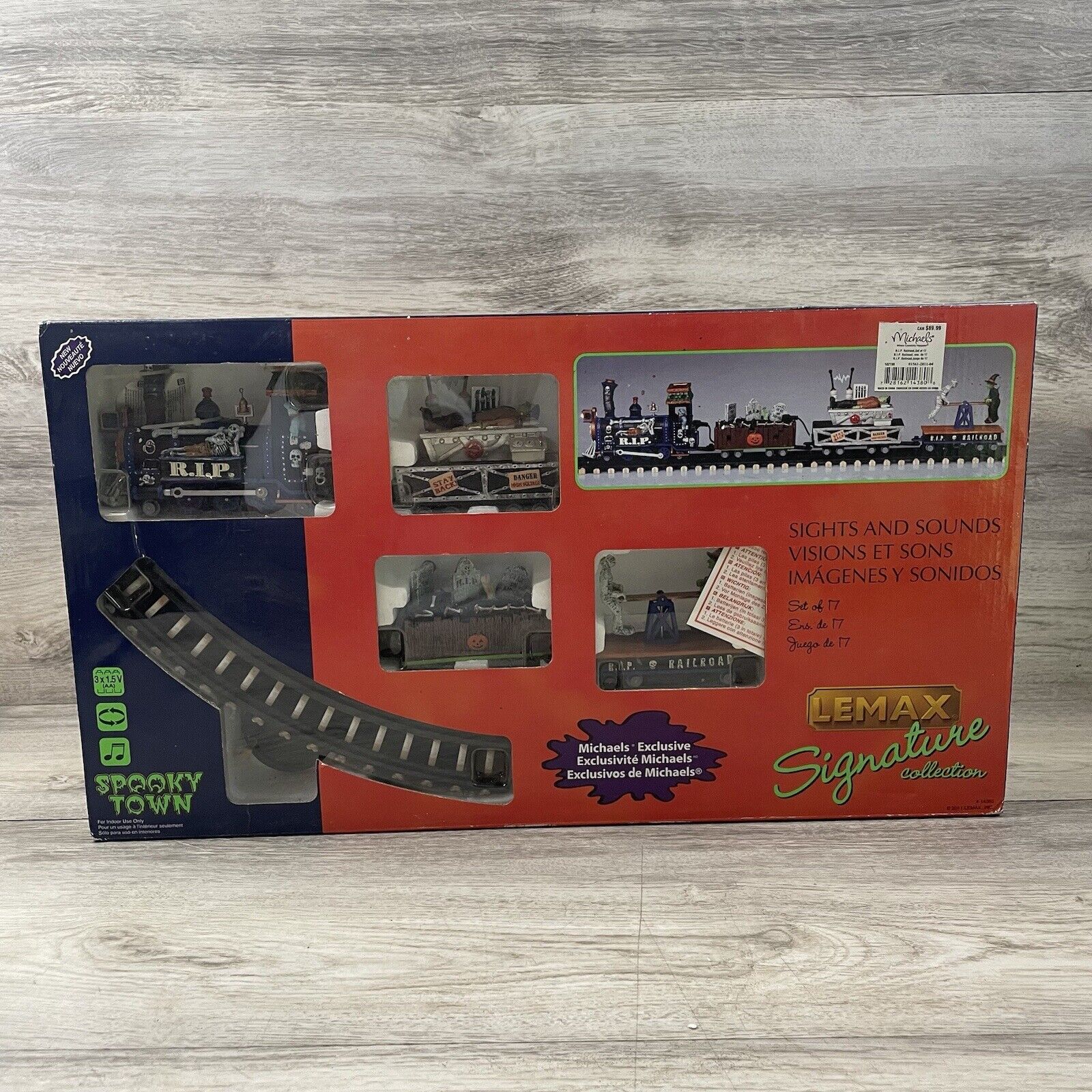 NEW LEMAX SPOOKY TOWN R.I.P. HALLOWEEN TRAIN SET MICHAELS EXCLUSIVE