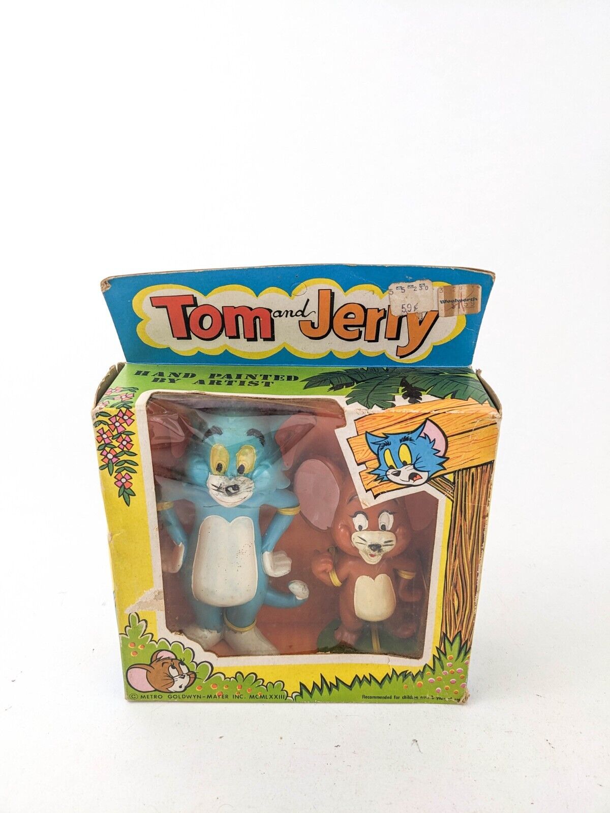 Tom and Jerry Figures Vintage 1973 Marx Figurines W/ Original Box