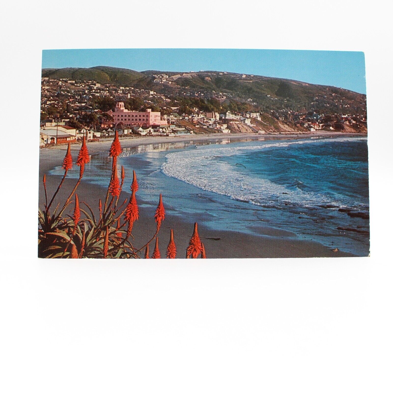 Vintage California Chrome Postcard Laguna Beach Shore Line