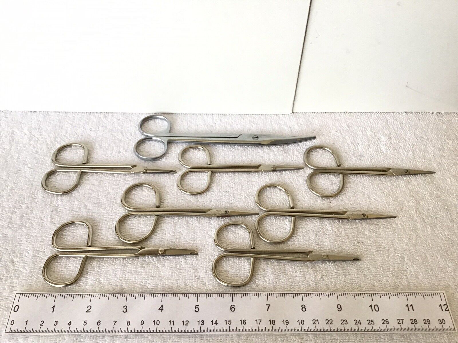Lot of 8 VTG Stainless Steel Surgical Medical Scissors