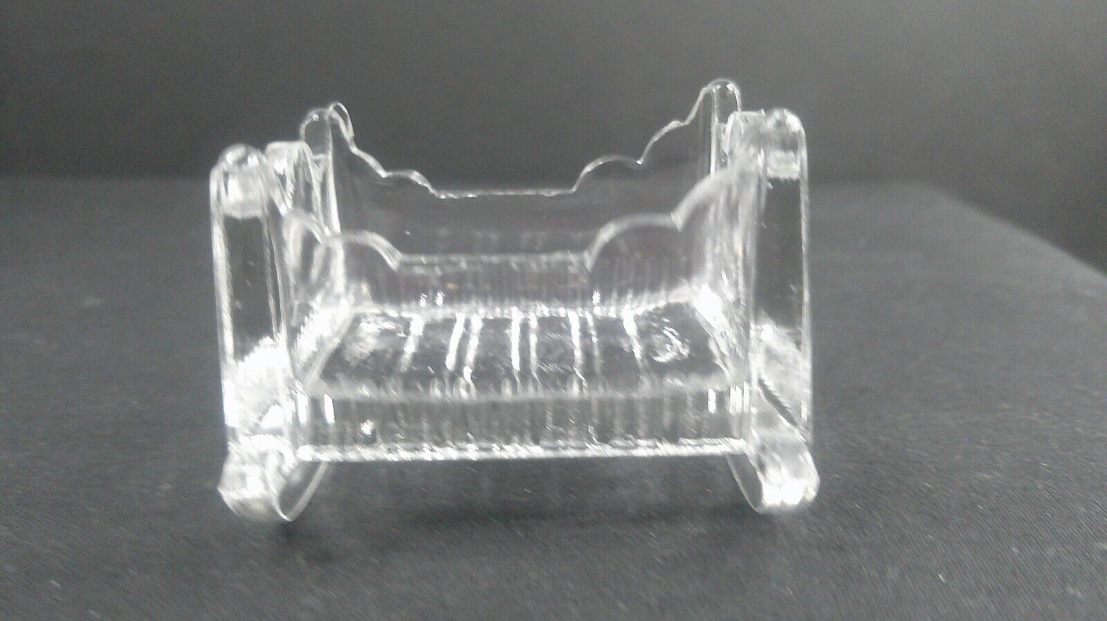 Cradle, Open Salt, Co-Operative Flint Glass, Clear, USA, c 1890, EAPG, ExCd
