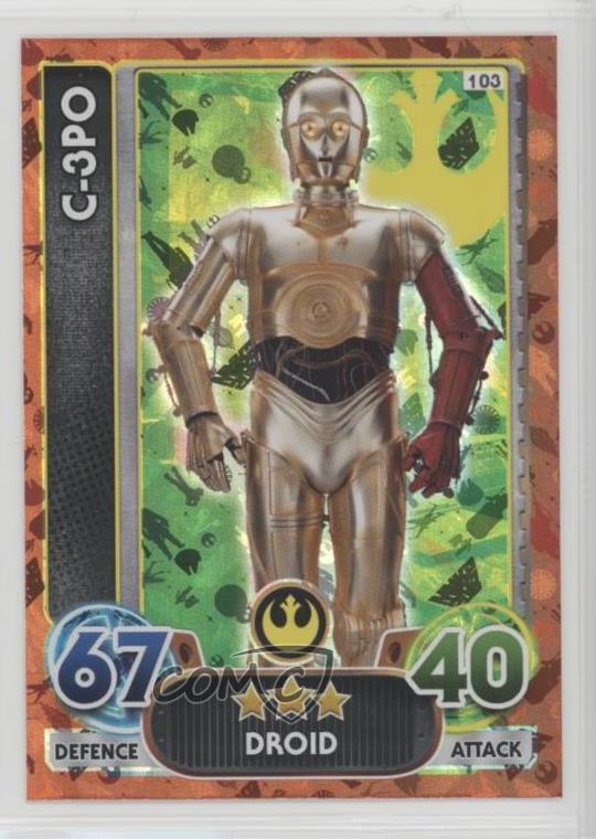 2015-16 Topps Star Wars: Force Attax Trading Card Game Extra C-3PO #103 0w6