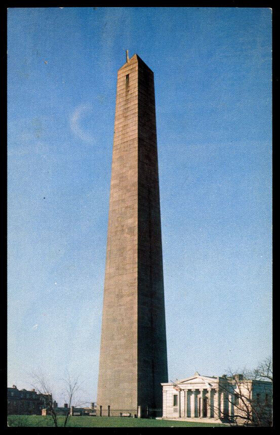 1950s CHARLESTOWN, MASSACHUSETTS - Bunker Hill Monument - Unused Postcard