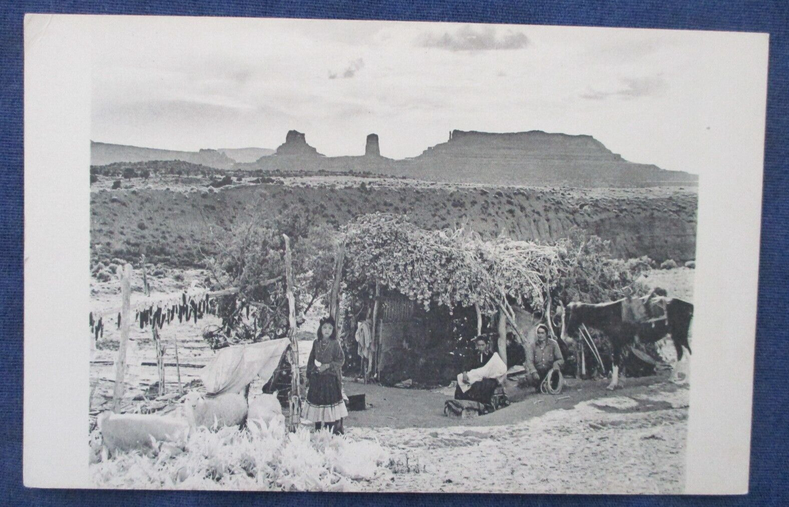 1940s Laura Gilpin Postcard Navajo Indian Summer Hogan