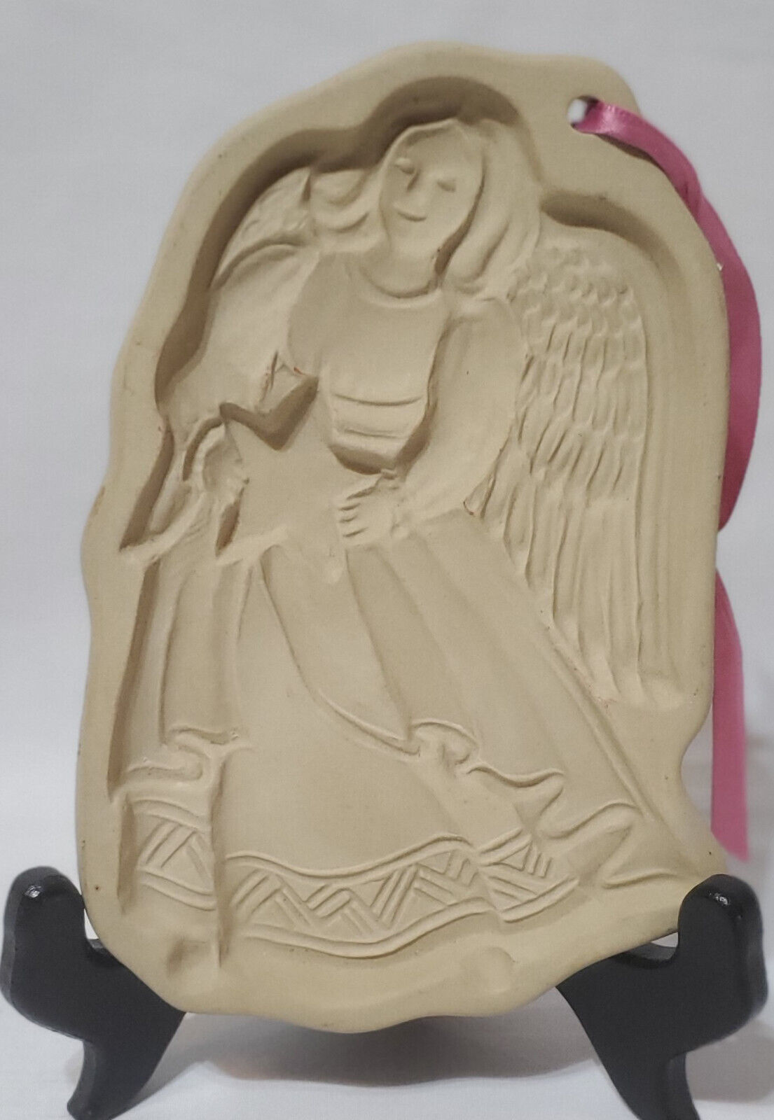 Vintage 1991 Brown Bag Cookie Art Christmas Angel with Wings Mold
