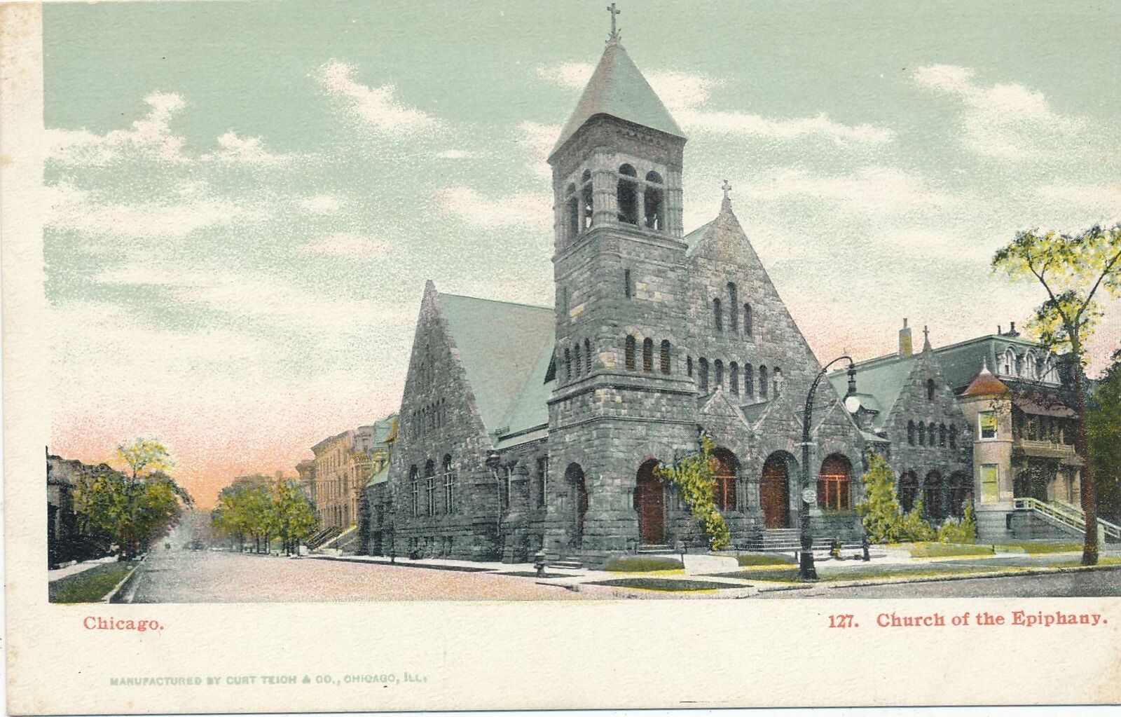 CHICAGO IL - Church Of The Epiphany Postcard - udb (pre 1908)