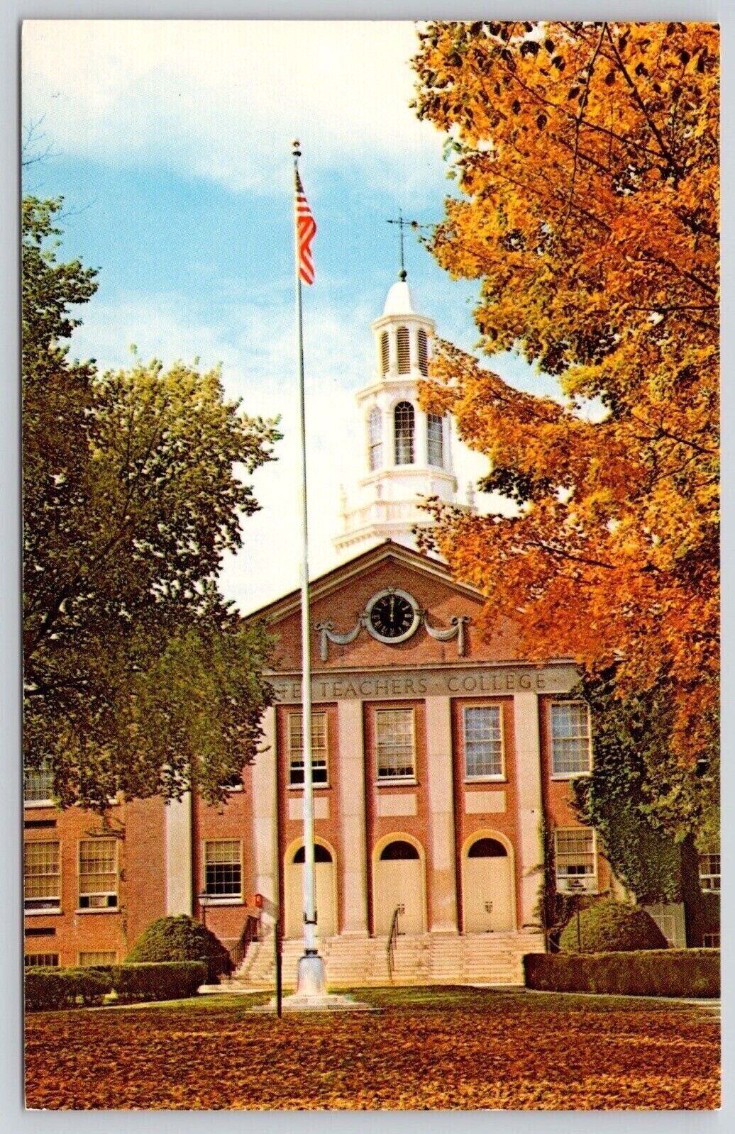 Brockport State College New York Campus Administration Building Chrome Postcard
