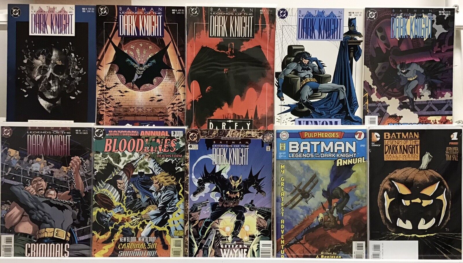 DC Comics - Batman Legends Of The Dark Knight - Comic Book Lot Of 10