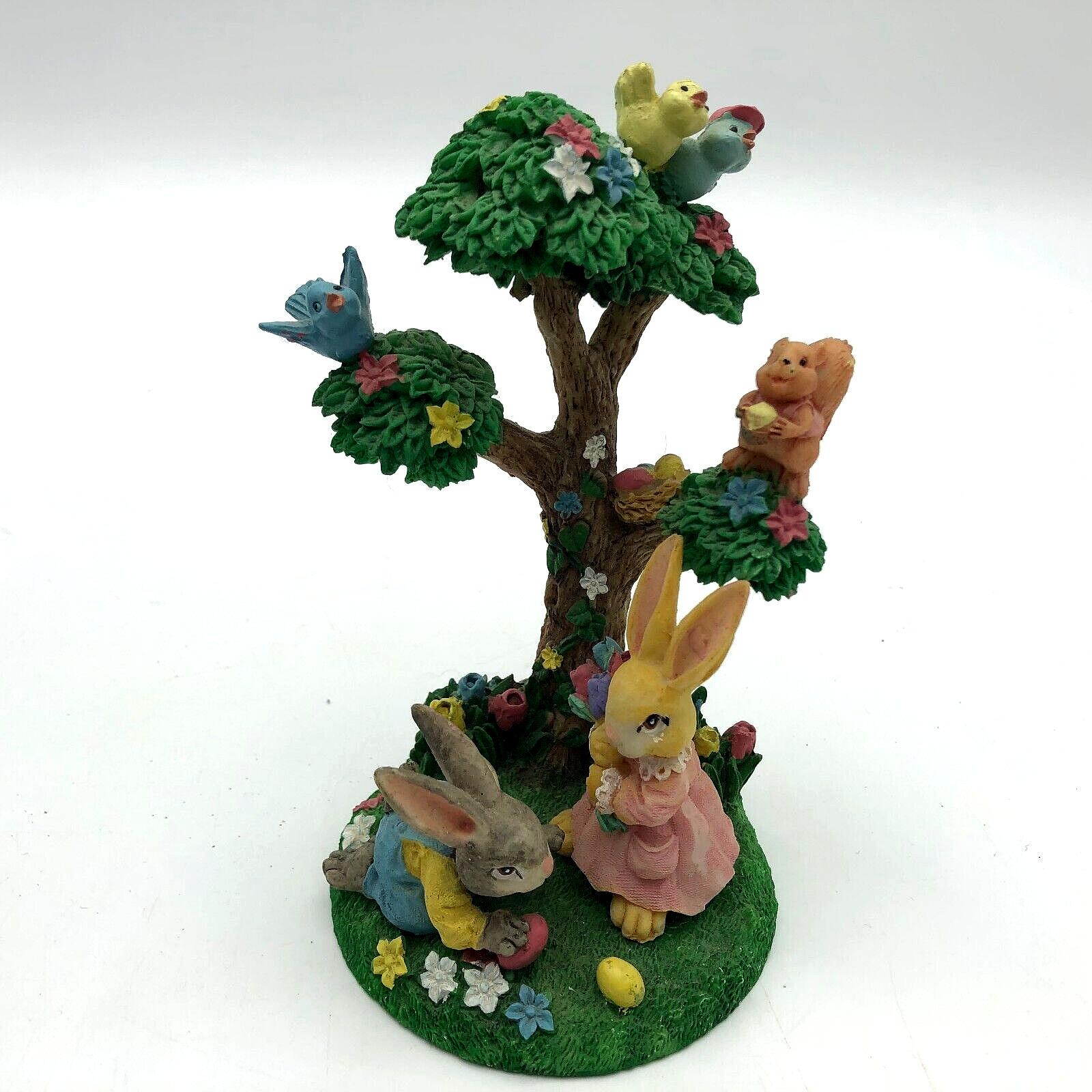 Vintage Jaimy Easter Bunny Rabbit Resin Tree Figurine Sculpture 5