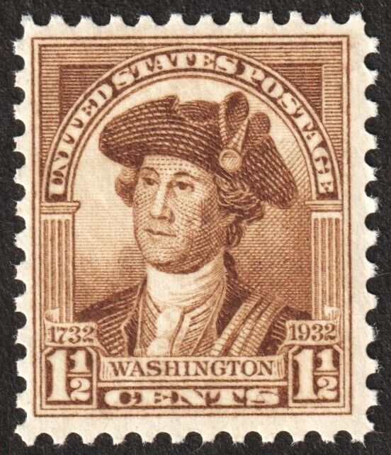 1932 George Washington  91 year old 1 1/2 Cent US Postage Stamp MINT