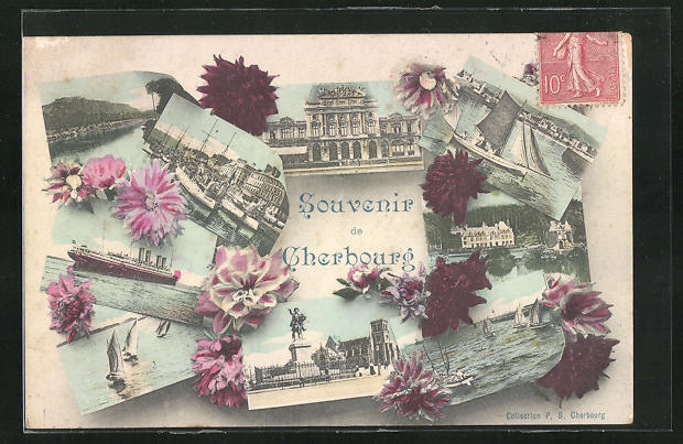 CPA Cherbourg, verschiedene Stadtansichten 1907 
