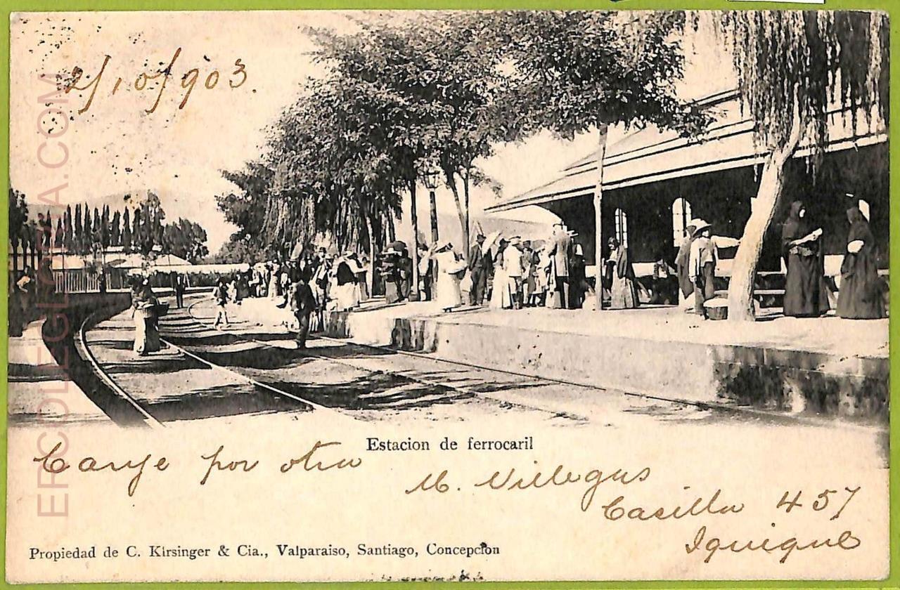 aa5506 - CHILE - Vintage Postcard - Iquique - 1903 - BBB 