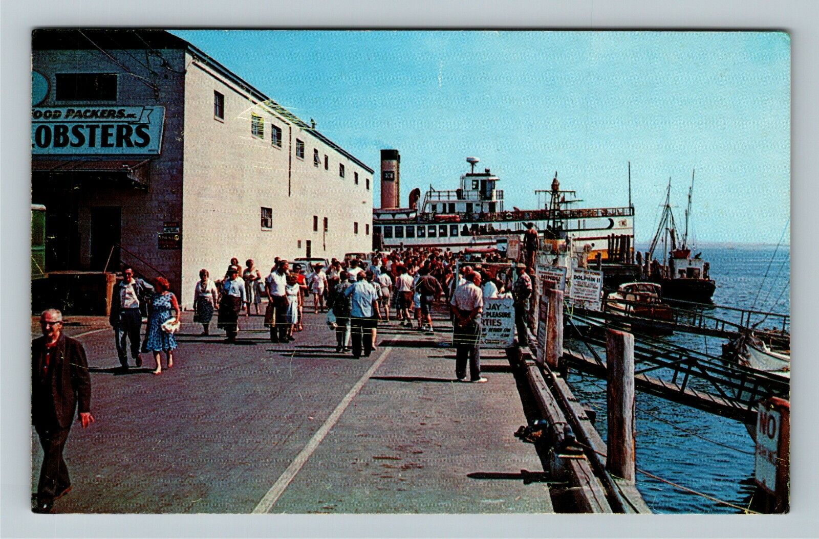 Provincetown MA-Massachusetts Boston Boat Landing Boat Wharf Vintage Postcard