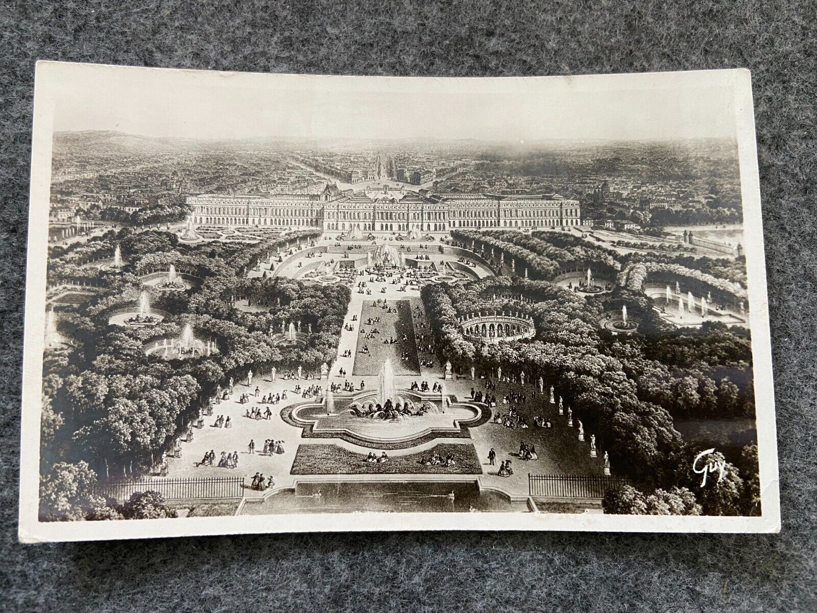 The Castle, general view, Versailles, France Vintage Postcard