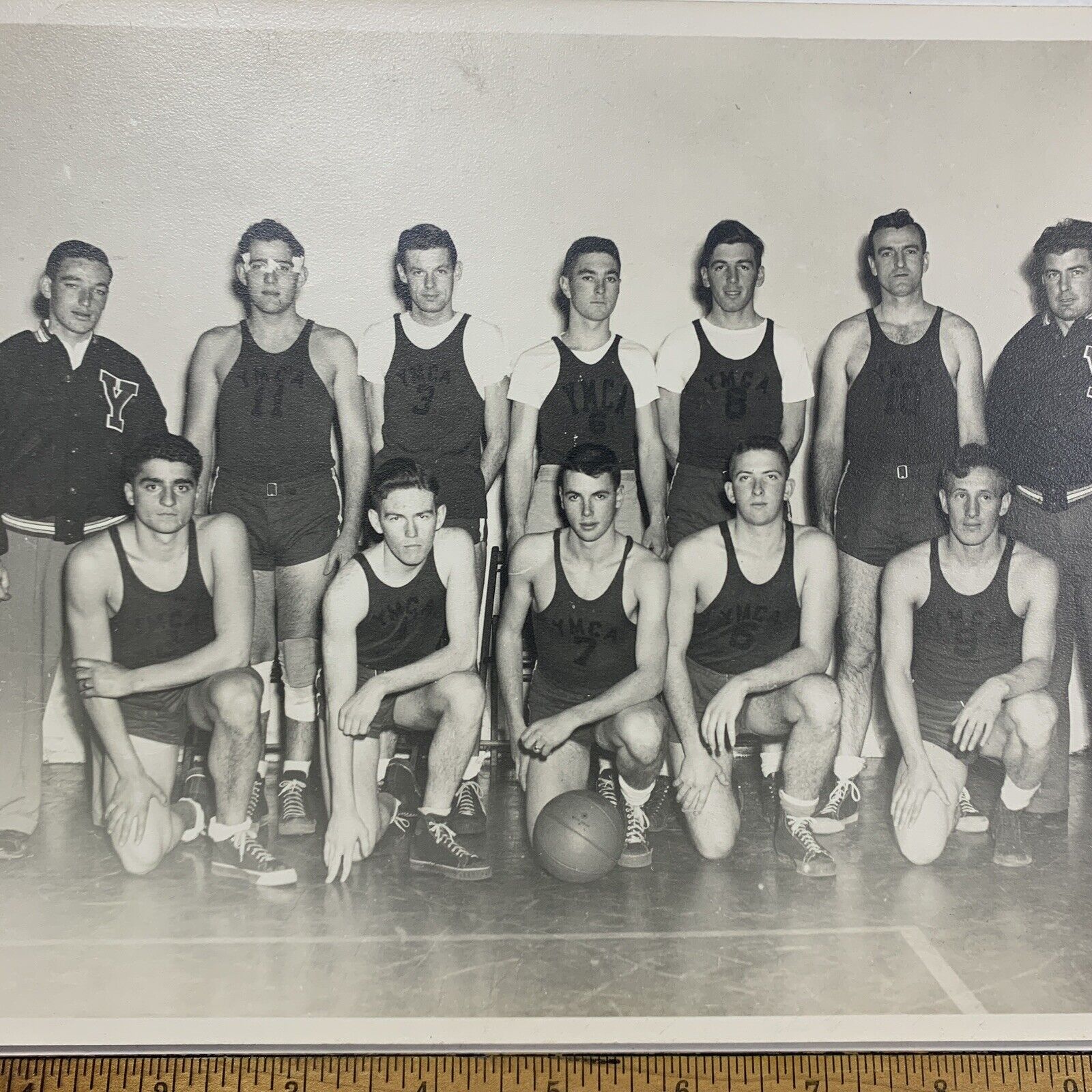 1950’s YMCA Basketball Team Photo.  Plainfield, New Jersey 8” x 10” Photograph