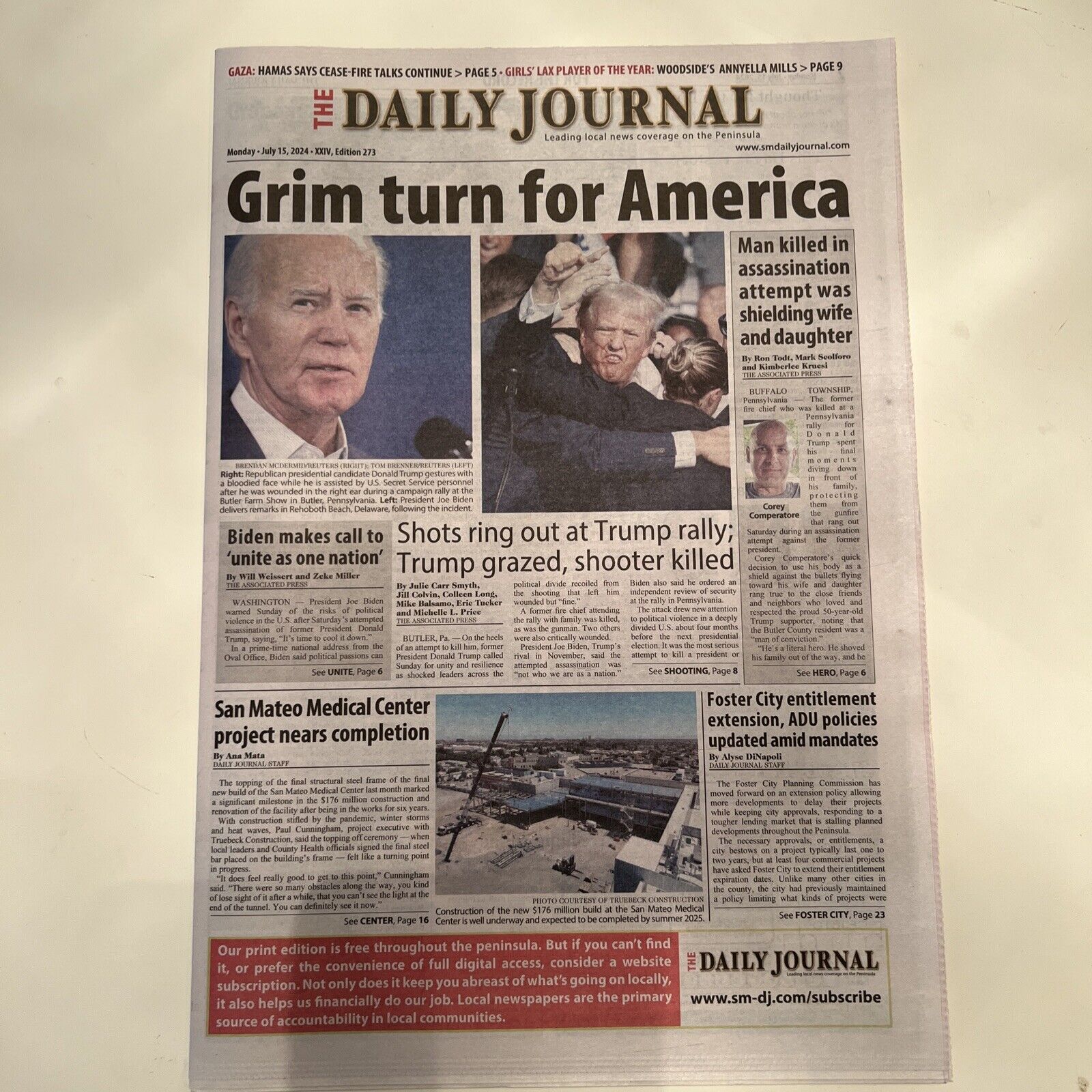 Donald Trump - The Daily Journal - July 15th - Ships Today