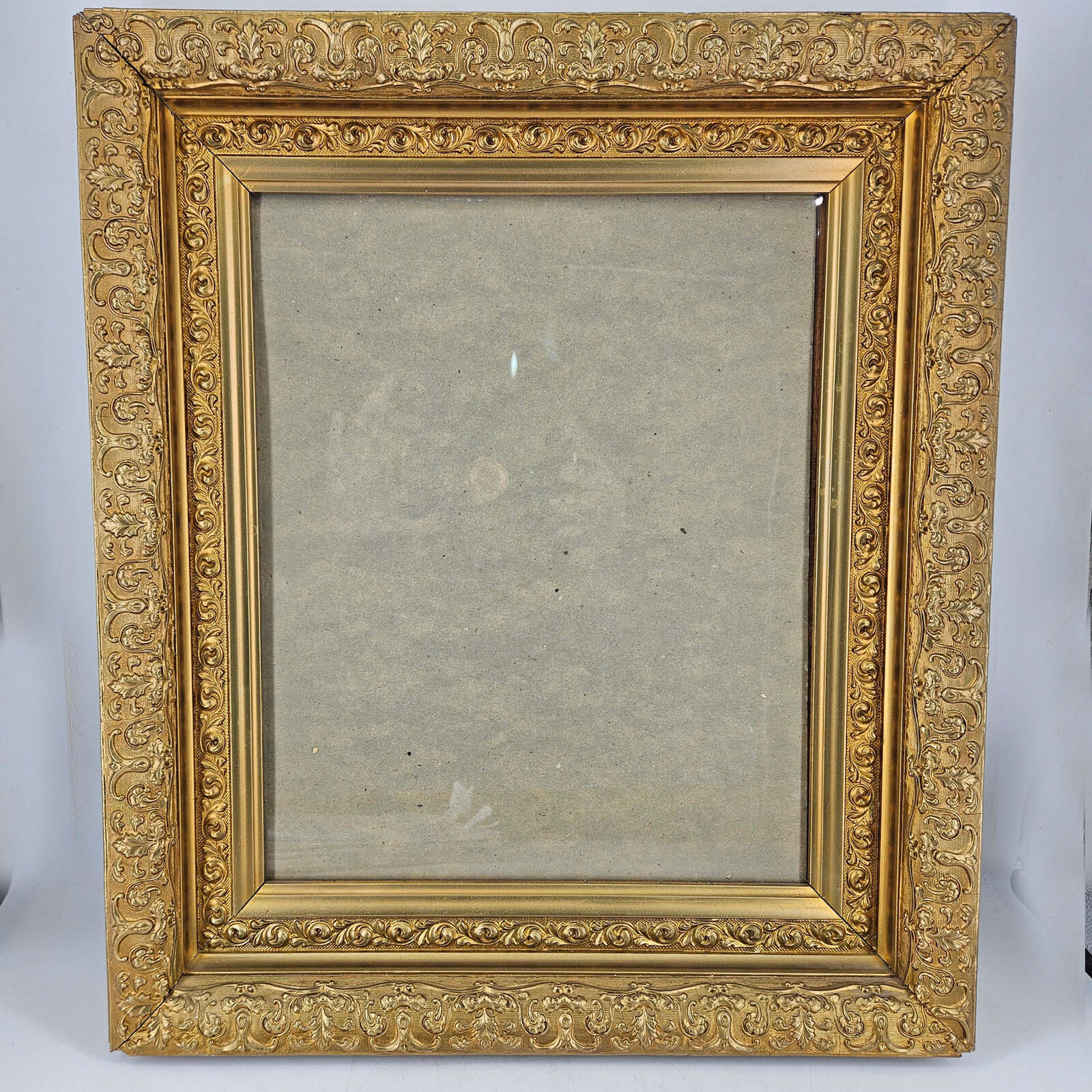 Vintage Antique Gilded Gold Picture Frame Gilt Wood and Gesso for 14X11