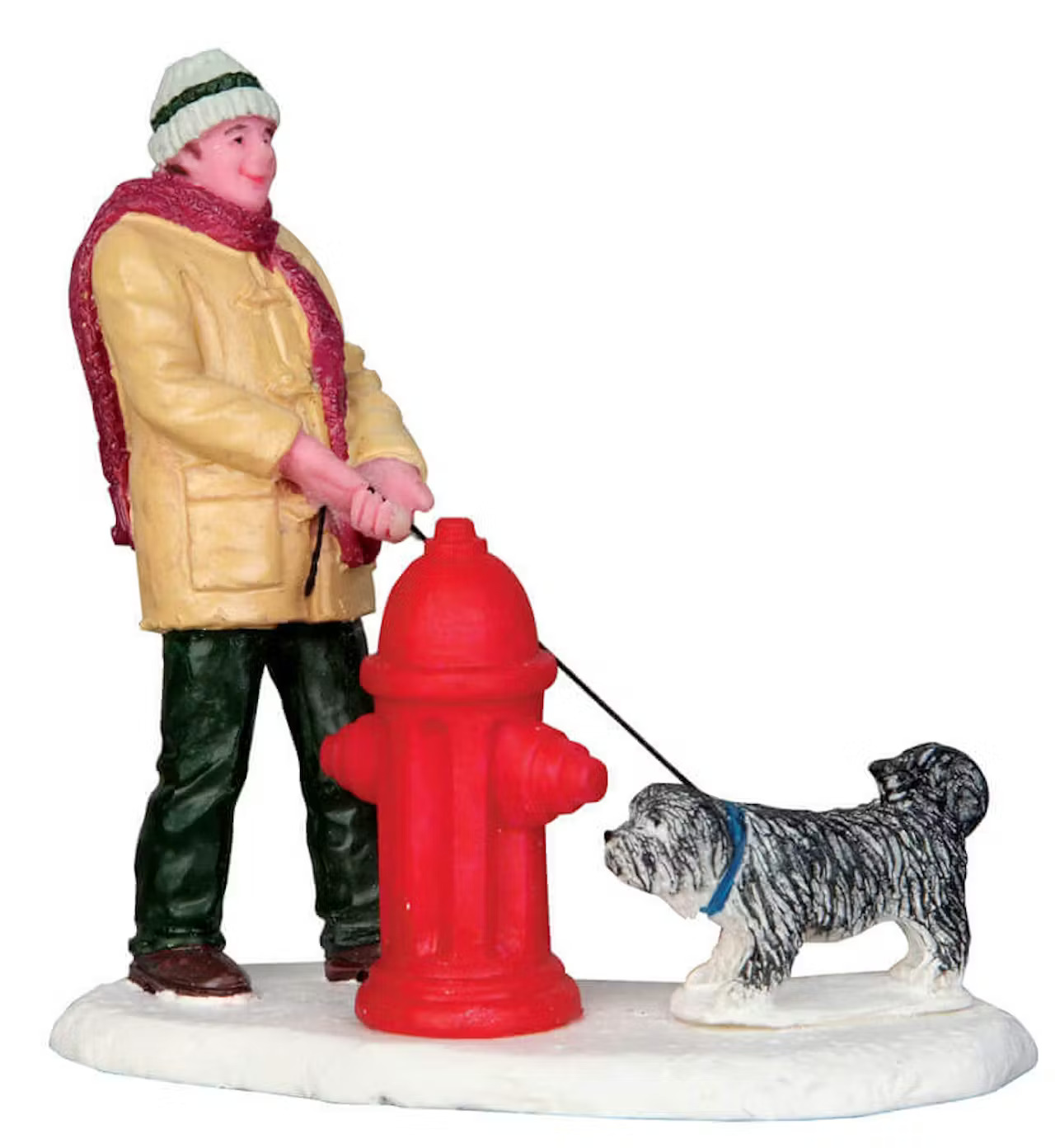 Lemax 2015 Fire Hydrant Holidays & Seasons #52321 AW Walking Dog puppy Winter