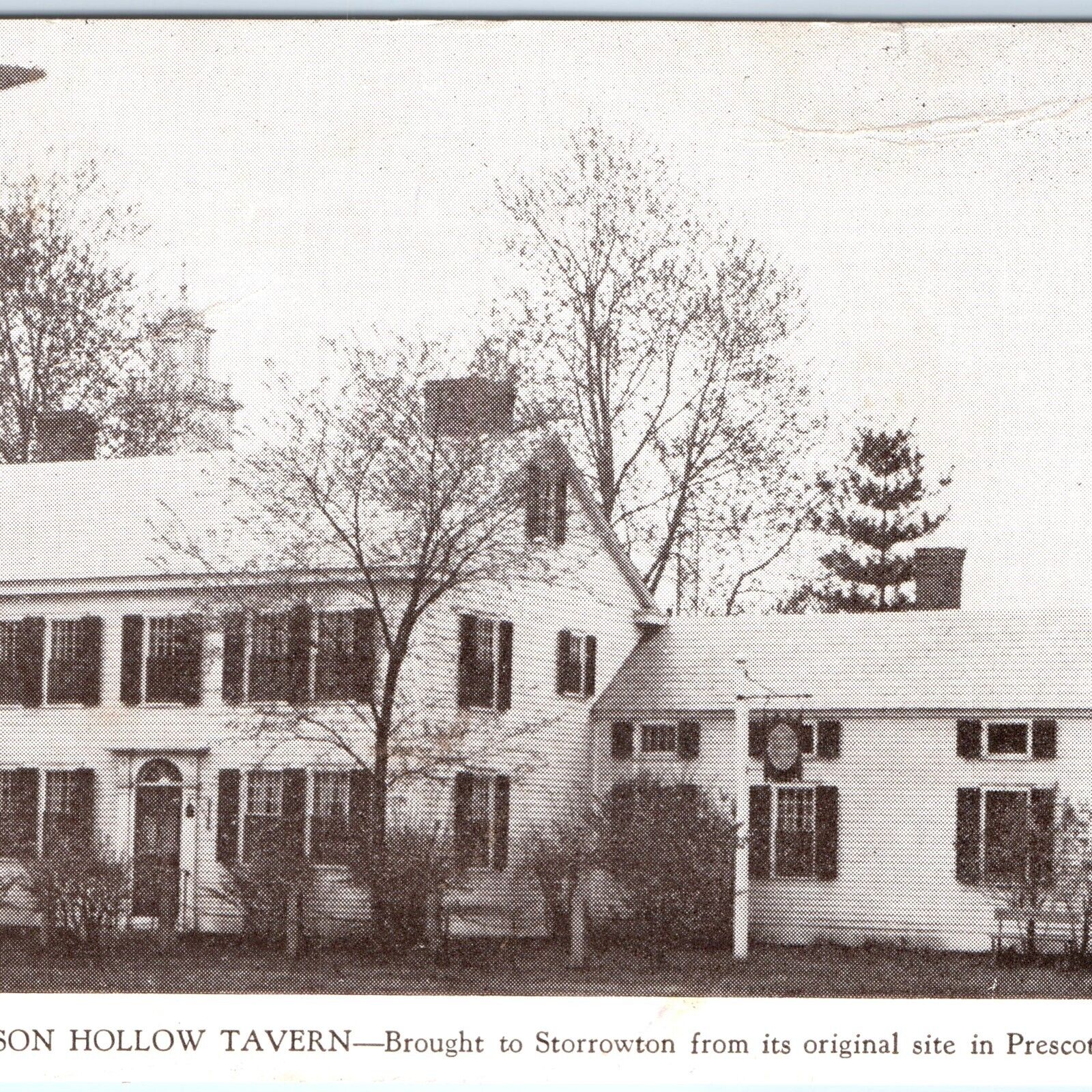 c1940s Storrowton, MA Atkinson Hollow Tavern Museum Postcard Prescott A117