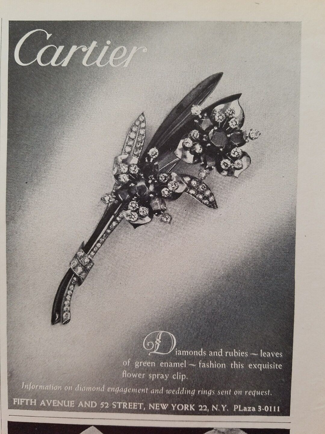 1942 Cartier colors of Victory Jewels jewelry powder compact brooch ring ad