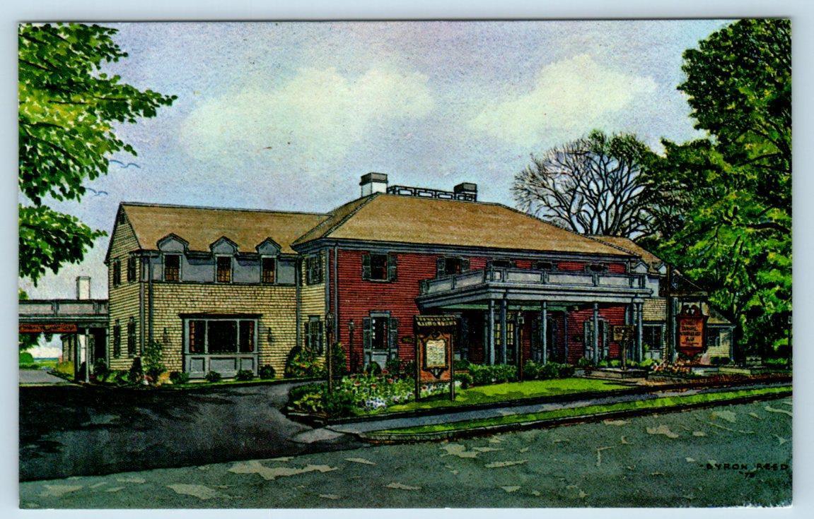 SANDWICH VILLAGE, MA ~ Main Street DANIEL WEBSTER INN Byron Reed c1970s Postcard