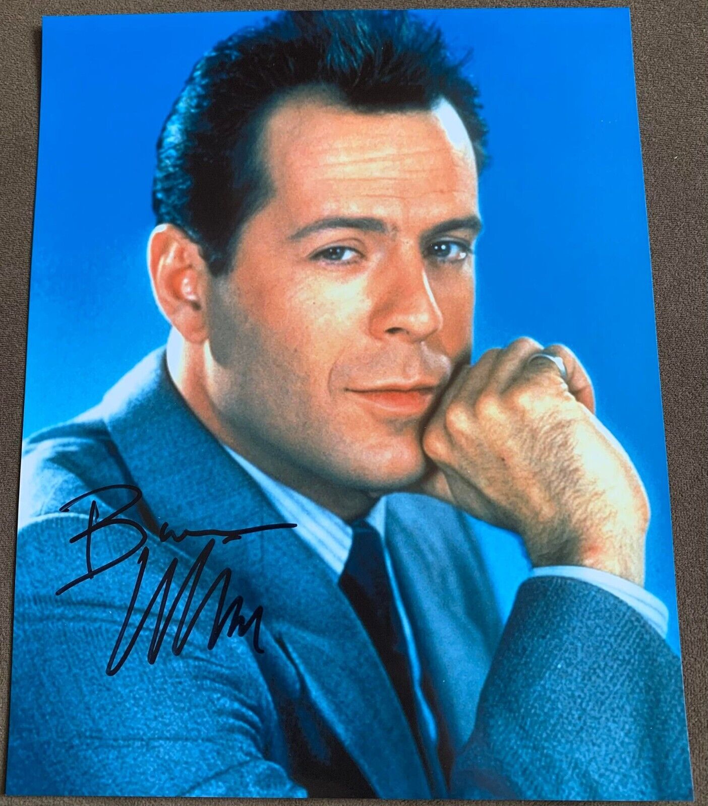 Bruce Willis Autographed photo, 8x10 with COA, Die Hard, Pulp Fiction